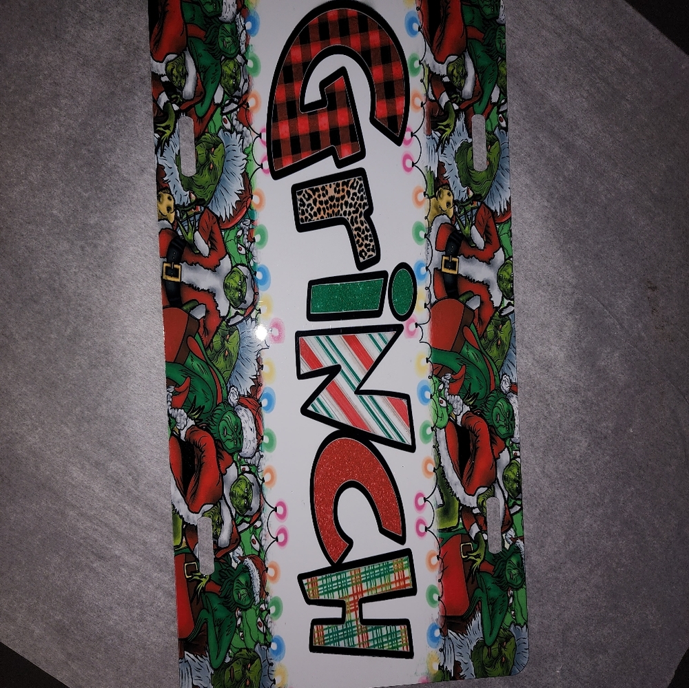 Grinch licenses plate